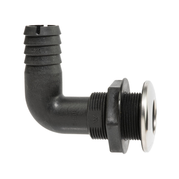 Whitecap Thru-Hull Fitting 90 Degree Hose Barb