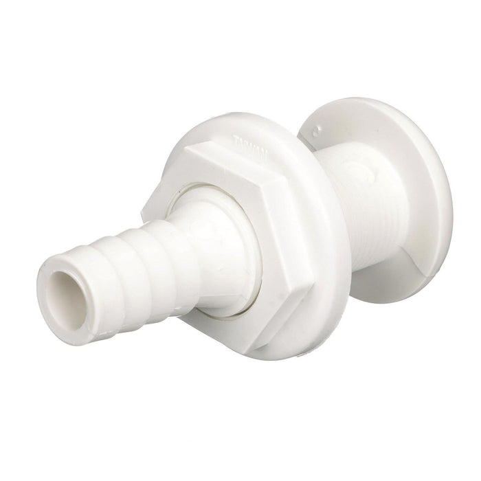 Attwood 3872-3 Thru Hull Connector For Hose, White 5/8"