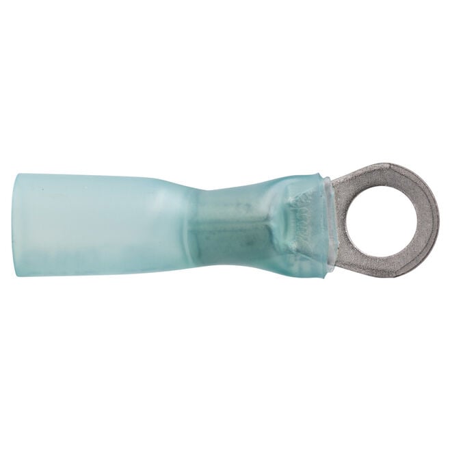 Ancor 311603 Marine Grade Heat Shrink Ring Terminals, 3/8" Fastener, 16-14 Wire, Blue, 3/Pk