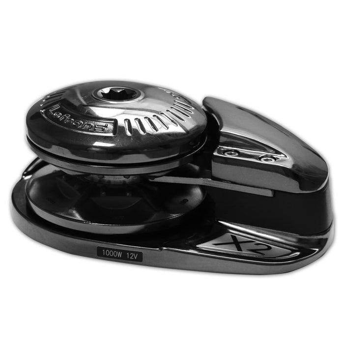 Lofrans Project 1000/X2, 12V, 1000W | 5/16" High Tens. Gypsy, Low Profile, Dark Version