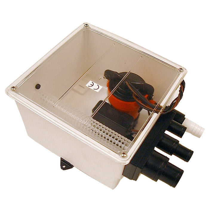 Bomba de sumidero para ducha multipuerto Johnson Pump de 1000 GPH, 12 V, con interruptor
