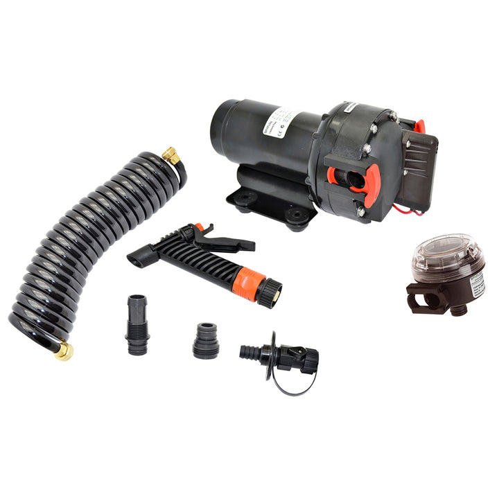 Kit de bomba de lavado Johnson Pump Aqua Jet de 5,2 GPH con manguera, 12 V
