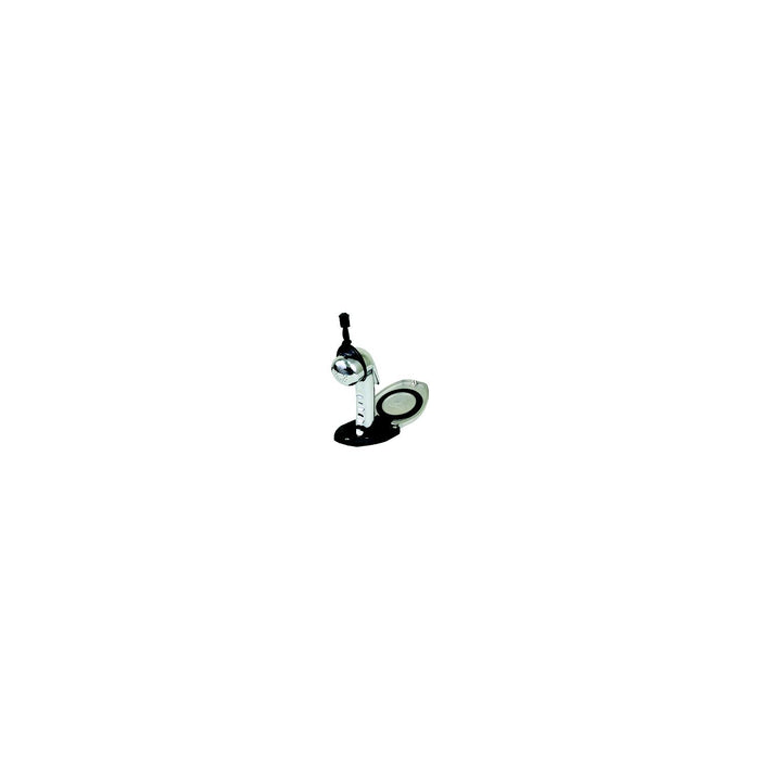 Scandvik 12125P SS Recessed Shower with Composite Cup, Euro Style Sprayer, Chrome Handle, Black Cup w/ 6' Black Nylon Hose