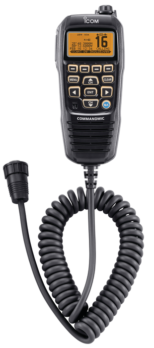 Icom HM195B 41 EXP CommandMic IV w/Yellow BlackLit LCD Black