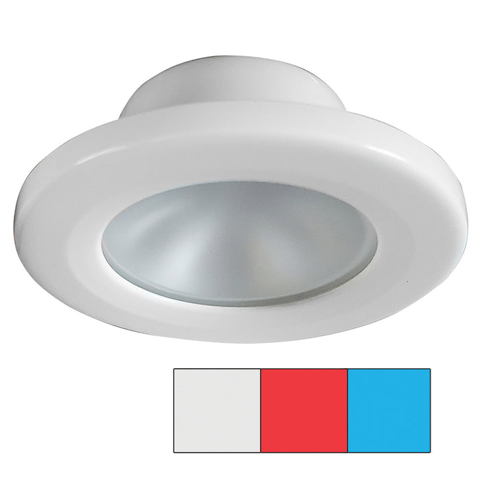 Lámpara de montaje con tornillos Apeiron A3120 de i2Systems: roja, blanca fría y azul, acabado blanco