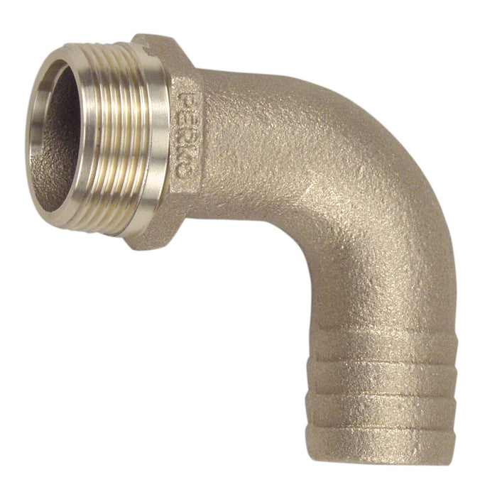 Perko 0063DP5PLB Adaptador de tubo a manguera de 3/4" 90 grados Bronce
