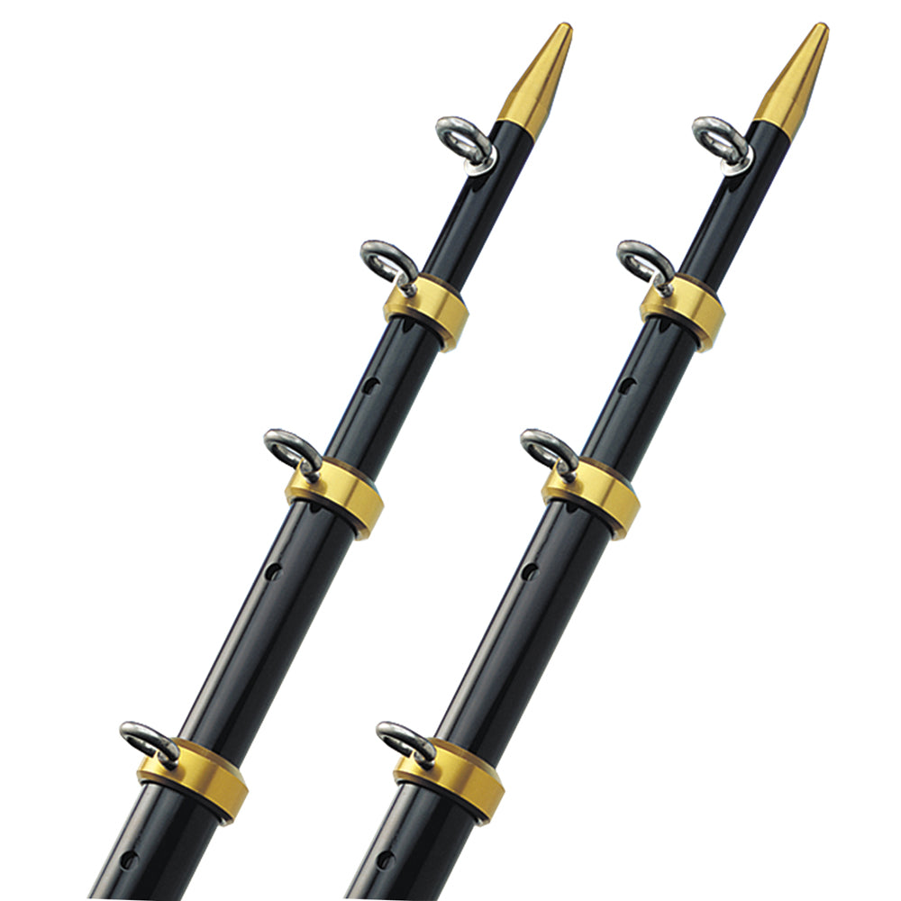 Taco 15' Telescopic Outrigger Poles Hd 11/2" Black/Gold — Freeport