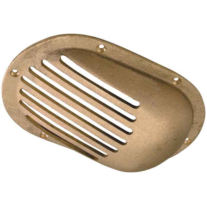Colador de pala Perko de 8" x 5-1/8" en bronce. HECHO EN EE. UU.