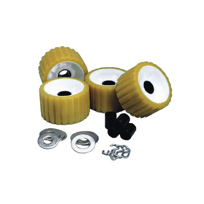 Kit de repuesto de rodillos acanalados CE Smith (paquete de 4), dorado