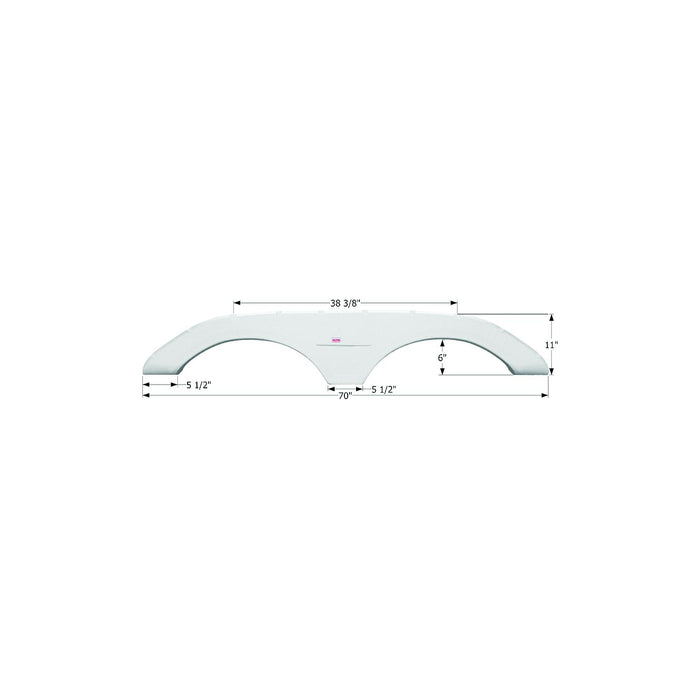 Icon 1772 0 Keystone FS1772 White RV Fender Skirts