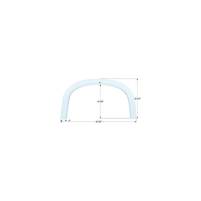 Icon 12038 Fender Skirt – Single Four Winds FS2038, Polar White
