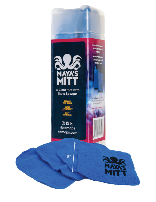 TD Mop Maya’s Mitt Cleaning Sponge Cloth 1-Count Large 13 x 20 Inches I 4-Pack Small 6 x 6 Inches