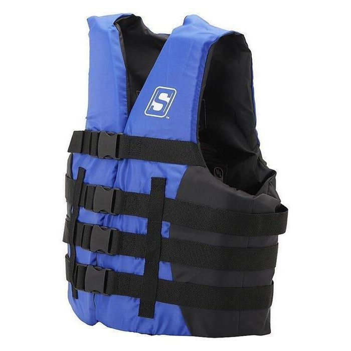 Seachoice 85353 Ski Vest 4 Belt Blue, L/XL