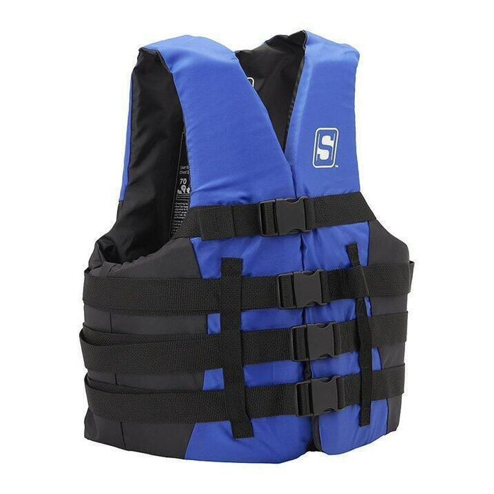 Seachoice 85353 Ski Vest 4 Belt Blue, L/XL