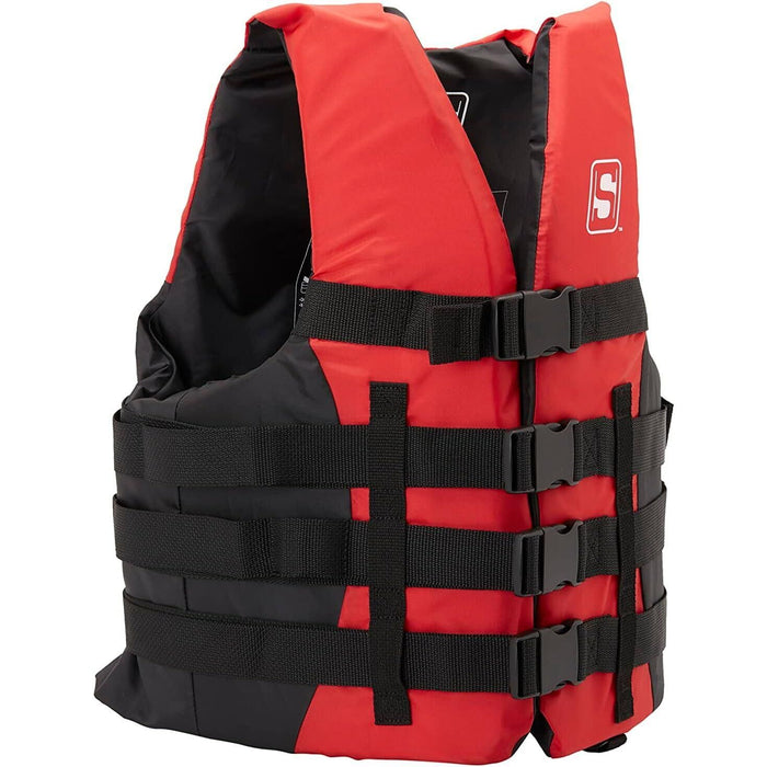 Seachoice 85383 Ski Vest 4 Belt Red, S/M