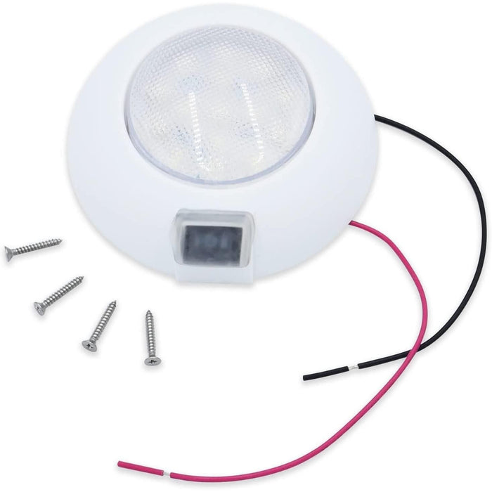 TH Marine LED-51829-DP T-H Marine LED Surface Mount Dome Light With Switch 4"