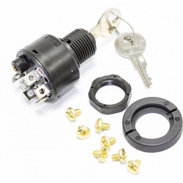 Sierra MP41080 4 Position 5/8" Polyester 6 Screw 1 Boss Terminal 12V 15 Amp, Ignition Starter Switch