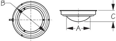 Sea-Dog Stainless Steel LED Day/Night Dome Light - 5" Lens