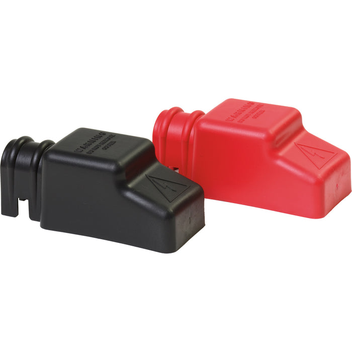 Par de aisladores cuadrados CableCap Blue Sea 4018, rojo/negro