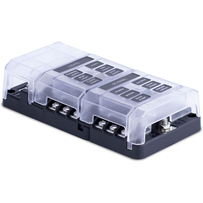 Sierra FS40840 408 Series Fuse Block W/bus Bar & Cover, 12-Gang