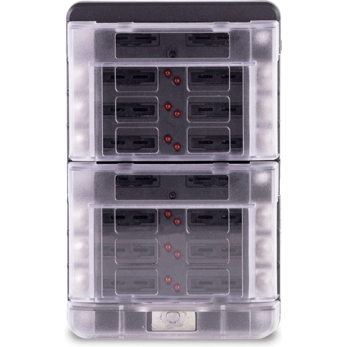 Sierra FS40820 408 Series Fuse Block W/Cover, 12-Gang