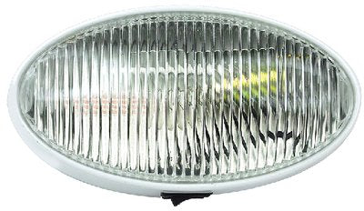FulTyme RV 590-1124 FulTyme RV Oval Porch/Utility Light w/Switch, Clear/ White housing