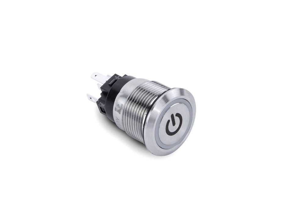 Sierra AV10060B Push-Button Switch, Off/On, Blue Halo LED w/On-Off Symbol