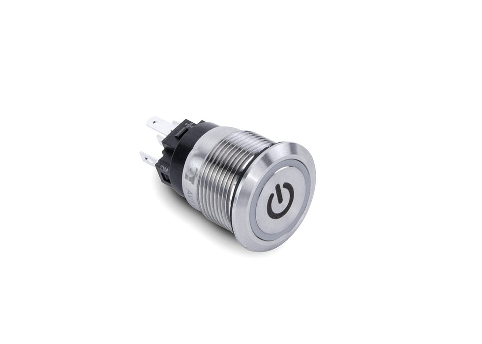 Sierra AV10060R Push-Button Switch, Off/On, Red Halo LED w/On-Off Symbol