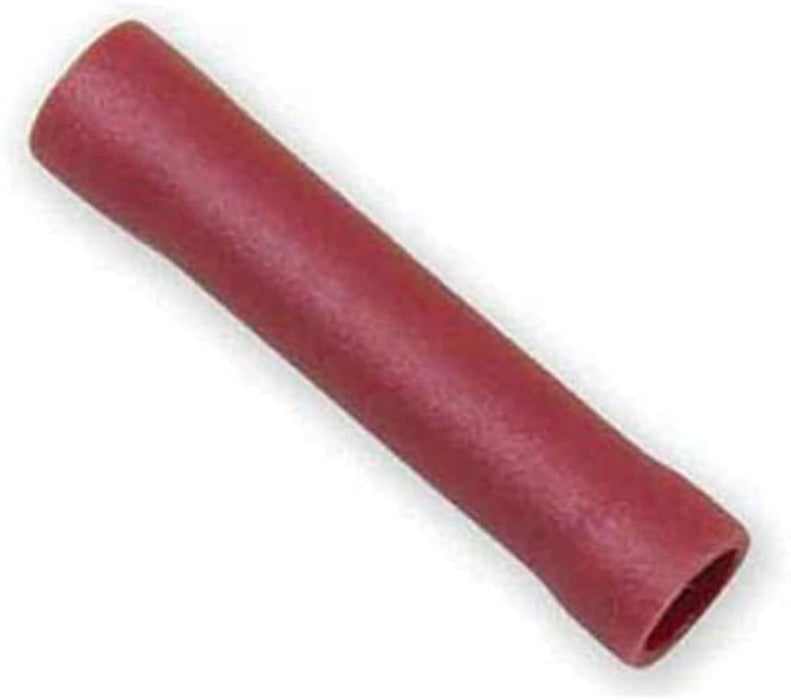 Wirthco 80810 Battery Doctor General Purpose Red Vinyl Insulated Butt Connector, 22-18 AWG, 25/Pk.