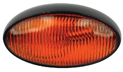 FulTyme RV 590-1120 FulTyme RV Oval Porch/Utility Light w/o Switch, Yellow/ Black housing