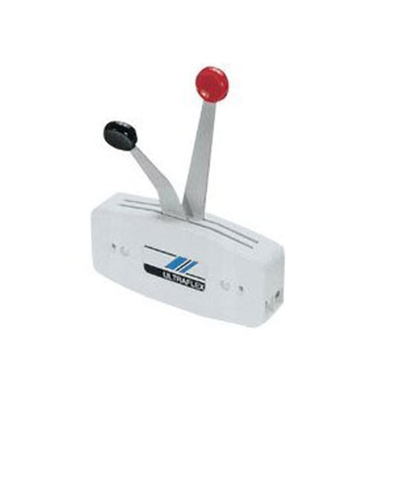 Uflex B47 Single Function Dual Lever Side Mount Control, White