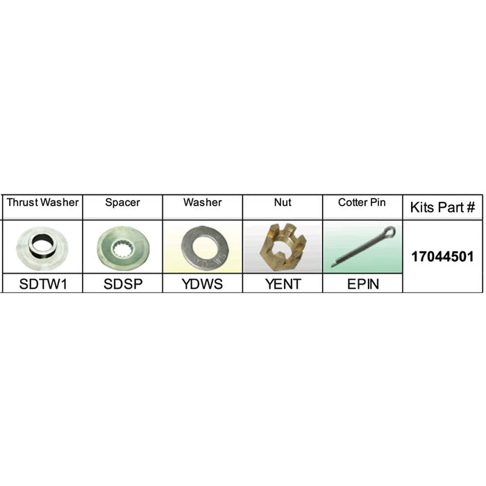 Solas Propeller 17044501 Solas 17011501 Fixed Hub Prop Hardware Kit Suzuki, Type D