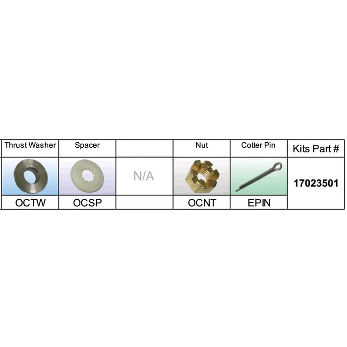 Solas Propeller 17023501 Solas Fixed Hub Prop Hardware Kit BRP, Type D
