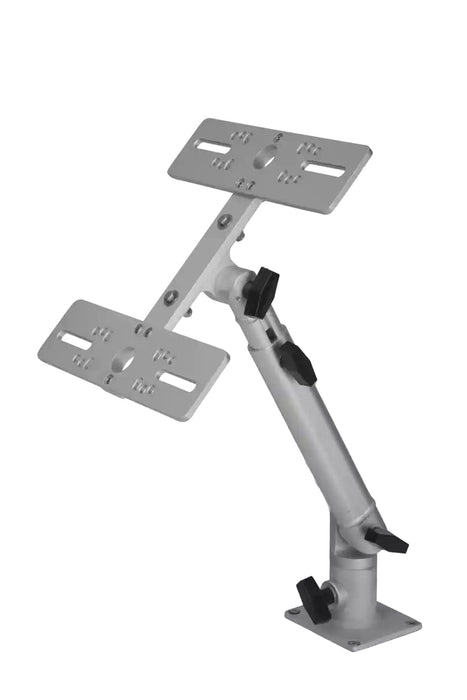 Millennium Outdoors MM-002-00 Double Monitor Mount â€“ Silver