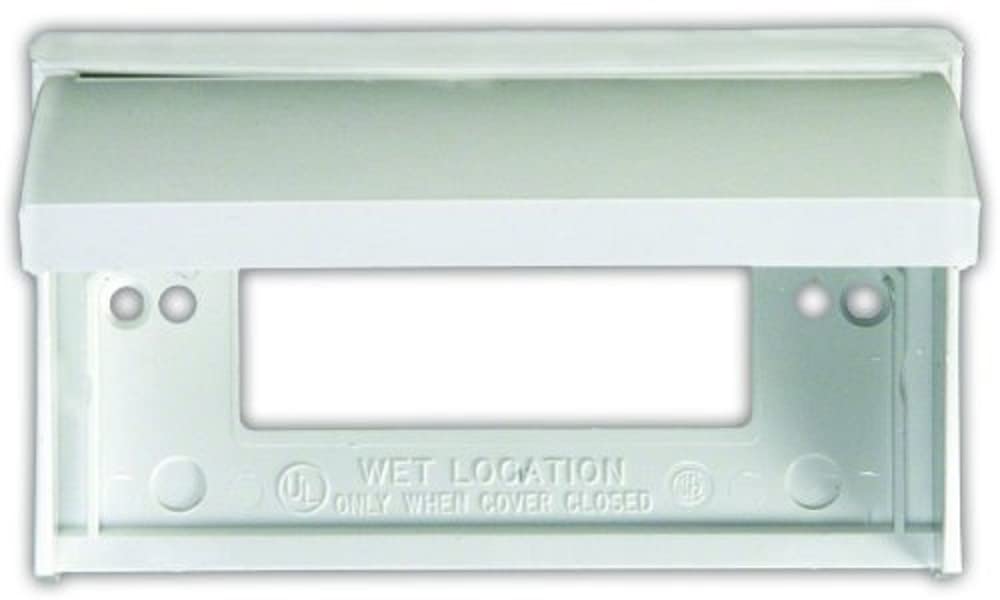 JR Products 47515 White GFCI Weatherproof RV Outlet Cover