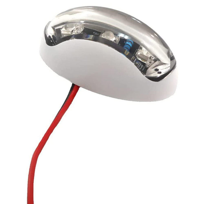 TH Marine LED-71000-DP Oval Courtesy Light, White w/White LEDs