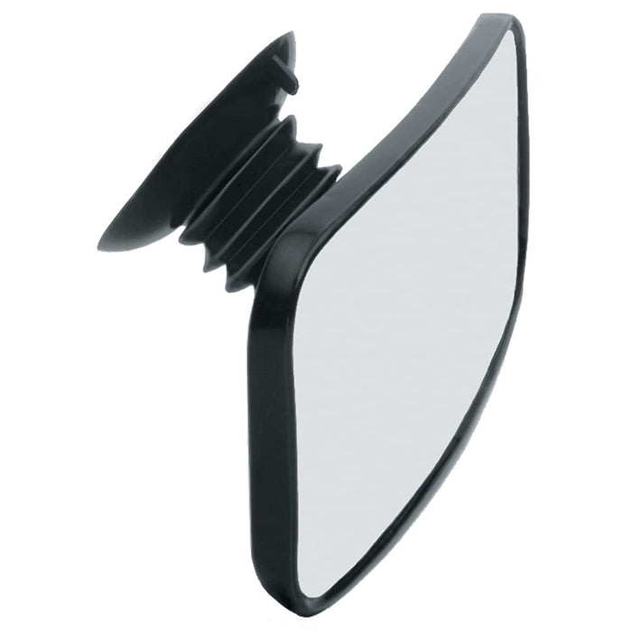 CIPA Mirrors 11050 Fully Adjustable 4" x 8" Convex Suction Cup Mirror Black