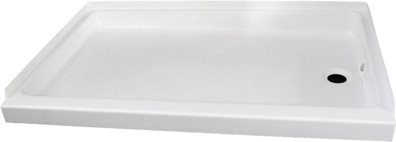Specialty Recreation SP2440WL Left Drain Shower Base, 24" x 40", White
