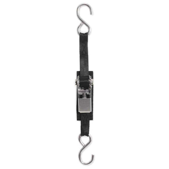 BoatBuckle F12598 Stainless Steel Ratchet Gunwale Tie-Down 1" x 18'