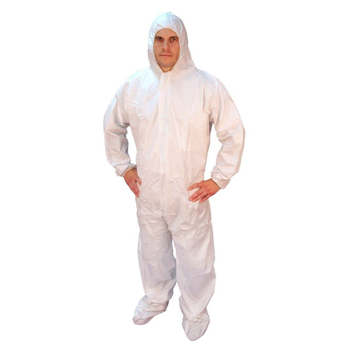 Buffalo Rags 68254 Microporous Disposable Coverall With Hood, Lg