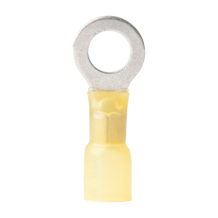 Ancor 312503 Marine Grade Heat Shrink Ring Terminals, 5/16" Fastener, 12-10 Wire, Yellow, 3/Pk