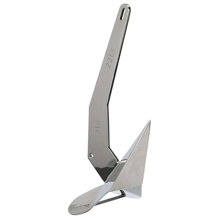Seachoice 43850 Stainless Steel Plow Anchor, 22 lbs.