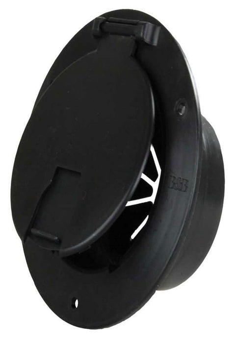 B&B Molders 94330 Deluxe 5-1/8" Round Electric Cable Hatch, Black