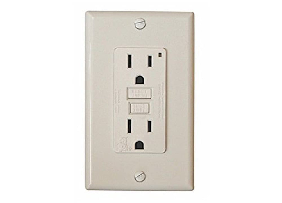 Diamond Group DG151VP GFI Receptacle w/Light, White