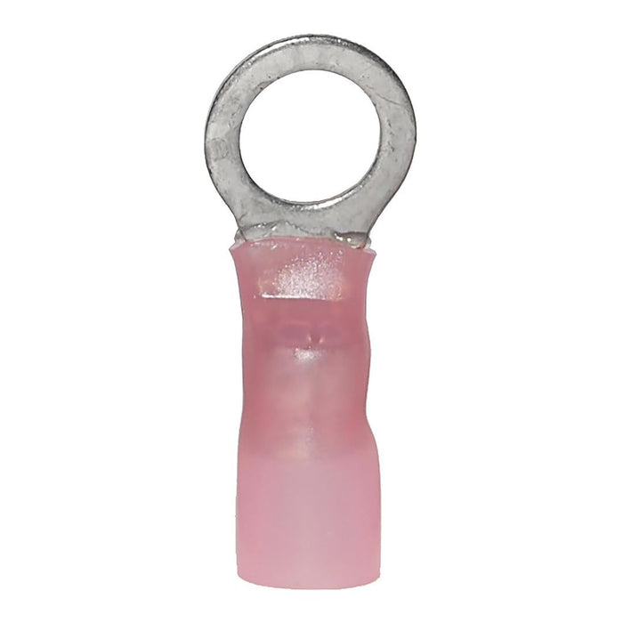 Ancor 321725 Marine Grade Heat Shrink Ring Terminals, 1/2" Fastener, 8 Wire, Red, 25/Pk