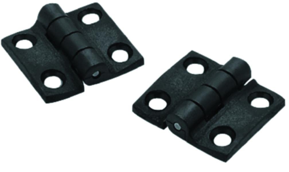 Seachoice 33891 Butt Hinge, 1-1/2" x1-3/8 Black Nylon , Pair