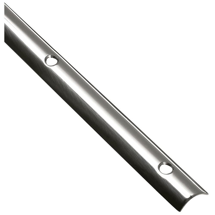Seachoice 29403 Stainless Steel Hollow Back Rub Rail, 1"W x 12' L, .077 Ga.