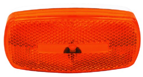 FulTyme RV 1106 FulTyme RV Marker/Clearance Light w/ Reflex, Yellow Lens, White Base