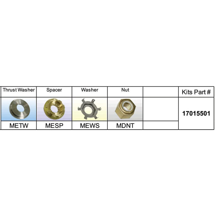Solas Propeller 17015501A Solas Fixed Hub Prop Hardware Kit Mercury, Type E