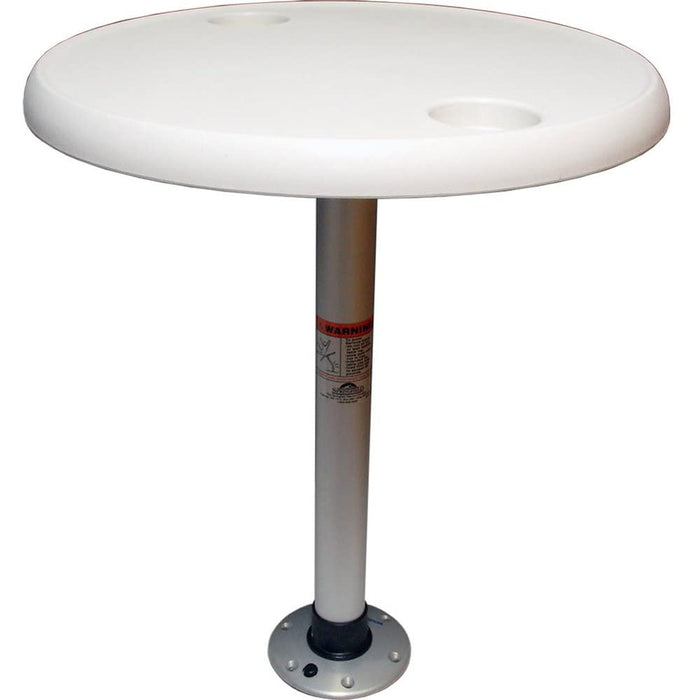 Springfield 1690202 Dock Edge Stowable Table Package, Round Tabletop